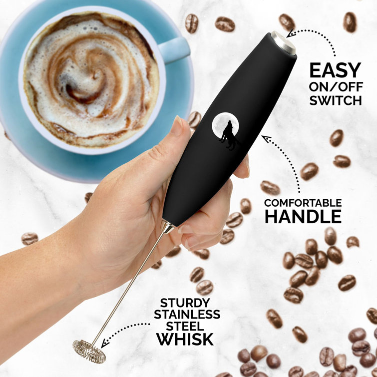 Zulay Kitchen Portable and Compact Handheld Foam Maker - Black