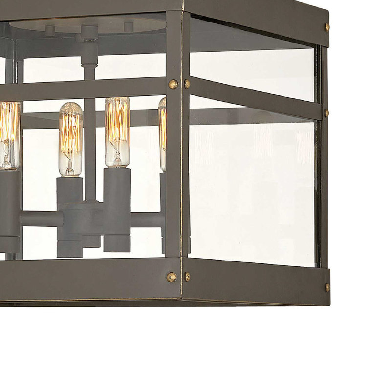 Porter 4-Light Outdoor Flush Mount, Oil Rubbed Bronze