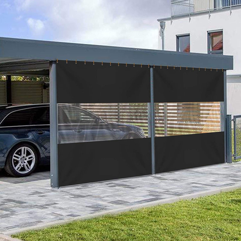 Blue Elephant Black Vinyl Side Wall, 304.8cm H x 213.4cm W