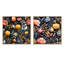 Guimauve - Ensemble de 2 collages carrés botaniques abstraits-101844070-101844069