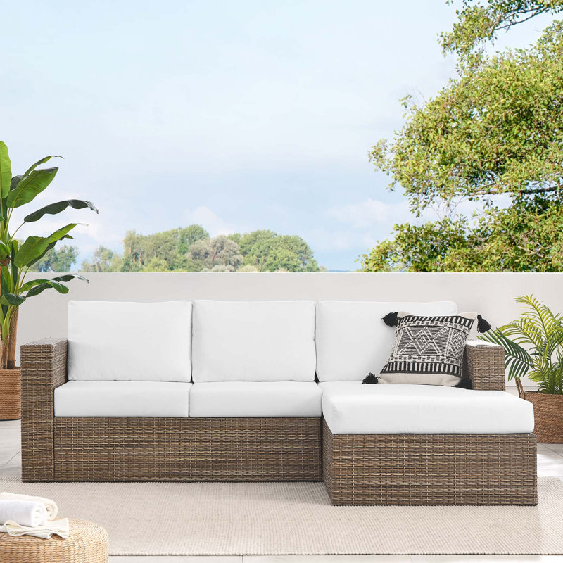 Canapé modulaire en L Convene, Blanc