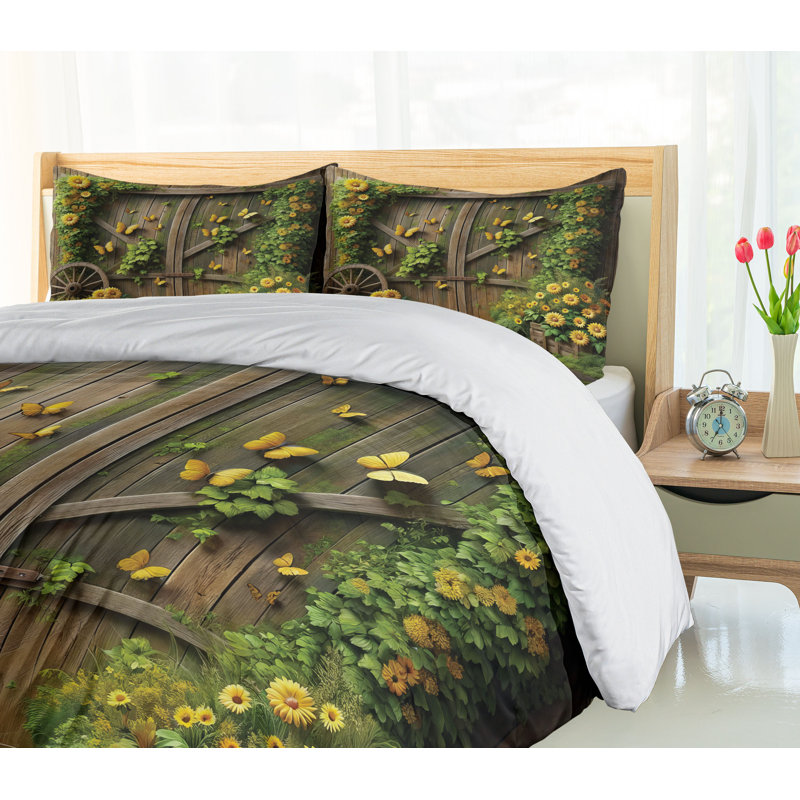 Rustic Duvet Cover, King Duvet Cover + 2 Standard Shams