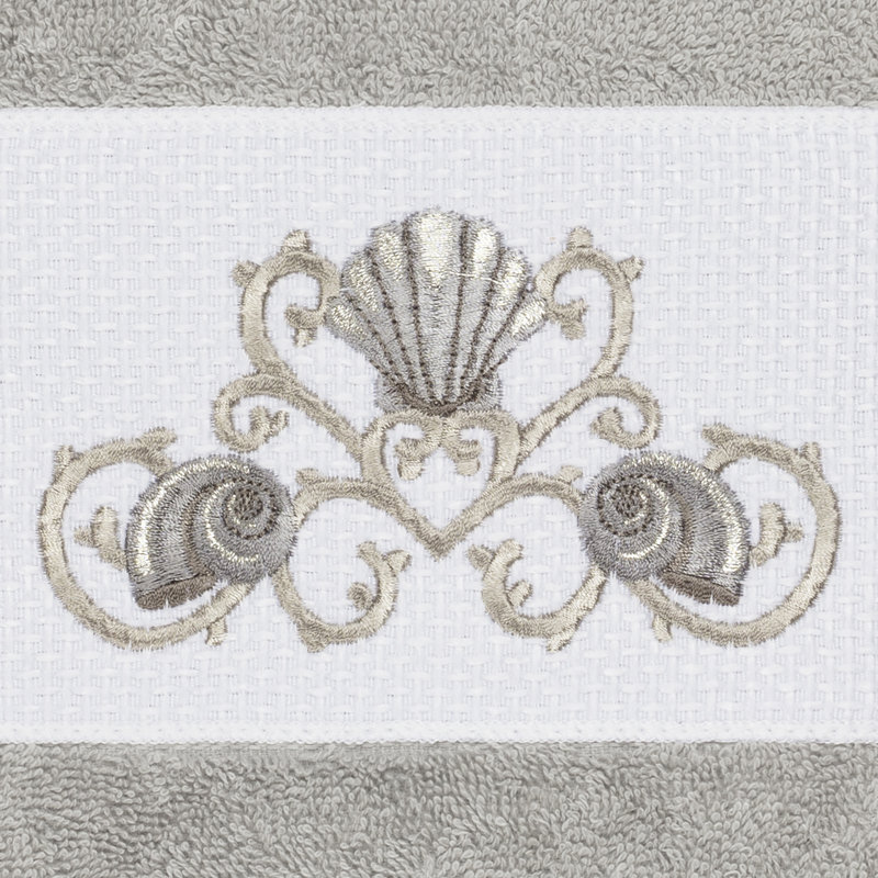 Bella Turkish Cotton Midweight Hand Towel, Light Gray