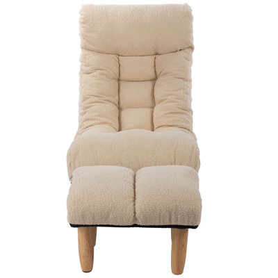 Reclining Chair For Balcony Reading - Adjustable With 3 Backrests And 14 Headrests, Built In Spring Seat, Comfortable Ergonomic Design Japanese Style Single Quiet Moments Backrests, 360 Degree