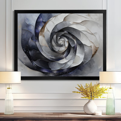 Abstrait Vortex cosmique noir et blanc III - Abstrait spirales murales