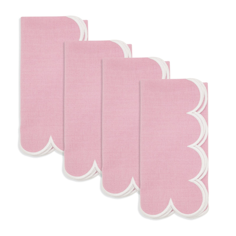 Serviette rectangulaire Paddock 100% coton, Rose