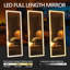 Miroir d'appoint de plancher DEL pleine longueur-449122852-449122849