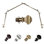 Anferney Steel Rod/Resin Finials Adjustable Bay Window Single Curtain Rod
