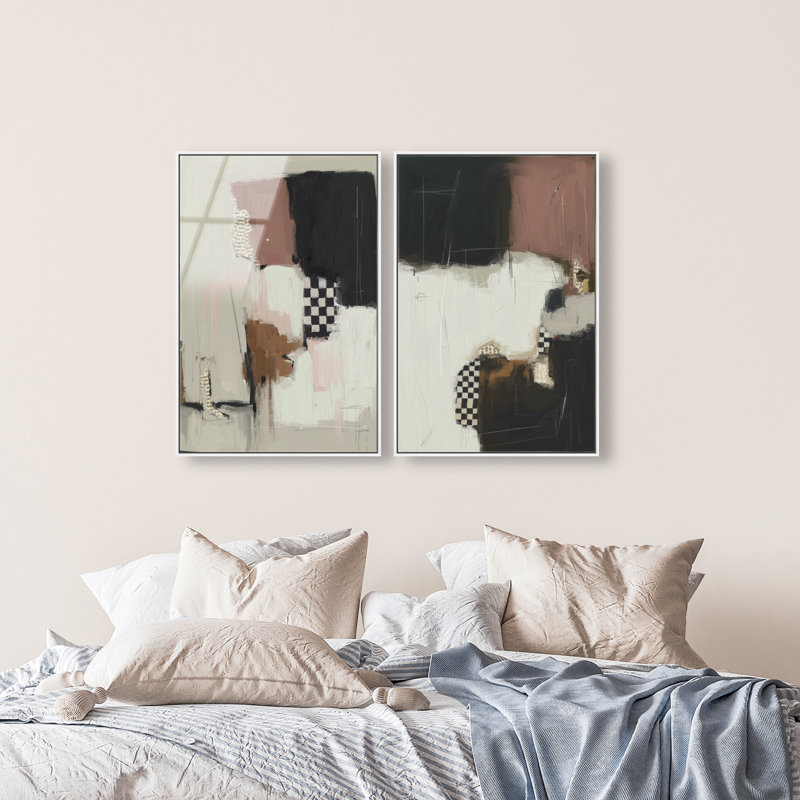Longing Set Set by Oliver Gal, 25"H x 37"W, White Floater Frame