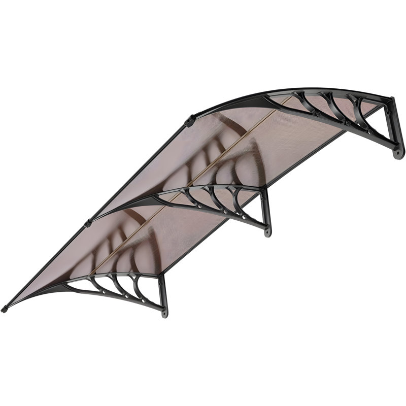 Polycarbonate Window And Door Awning With Durable ABS Brackets And Aluminum Strips For Weather Protection