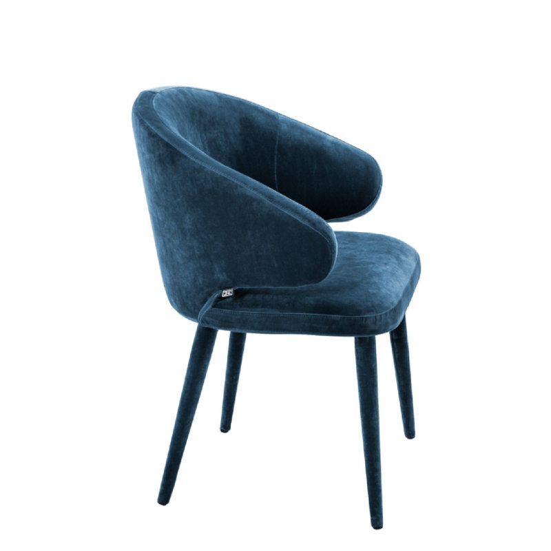 Cardinale Upholstered Arm Chair, Teal Blue