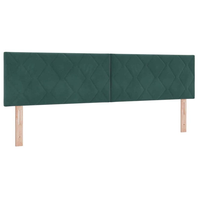 Headboard, 78cm H x 180cm W x 7cm D, Dark Green