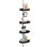  Aluminum 4 Tier Corner Shower Organizer In Black