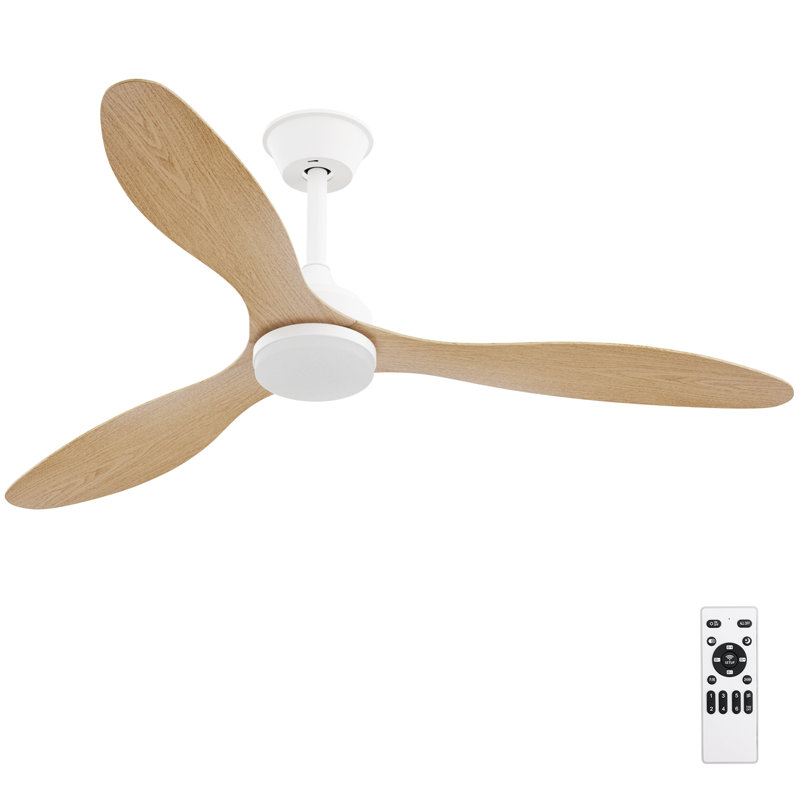 Ventilateur de plafond à intensité variable 52 po avec télécommande, moteur à courant continu réversible 3CCT 6 vitesses
