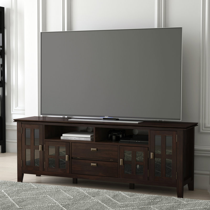 Meuble télé 72 po pour salon, Cerisier
