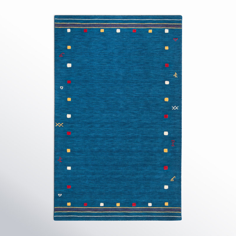Danette Hand Loomed Wool Southwestern Indoor Rug, Rectangle 5' x 8'