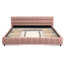 Très grand lit rose avec tête de lit et tiroir pour une chambre à coucher élégante - moderne et confortable dans un style de revêtement-2114005364