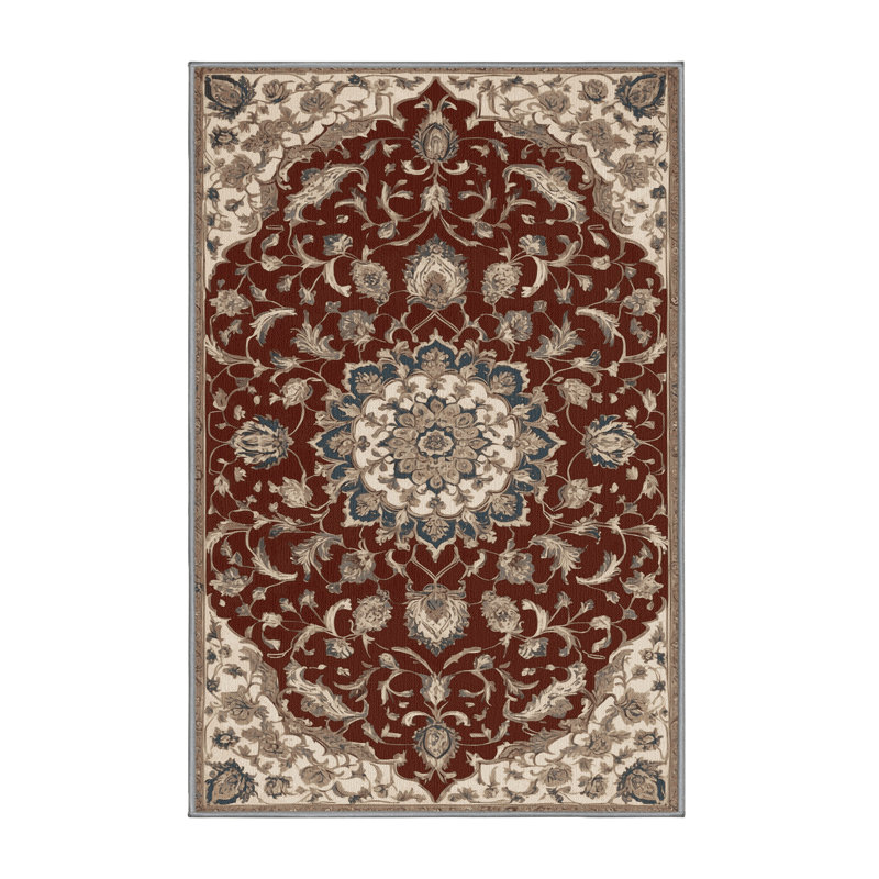 Machine Washable Persian Gray Area Rug, Rectangle 2' x 3'