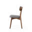 Ensemble de 2 chaises d'appoint Bety, design Mid-Century, tissu gris foncé-122594763-122594765