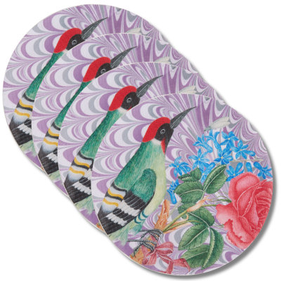 Rashma Vinyl Floral Round Placemat
