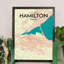 Hamilton City Map - No Frame Print-1121527316
