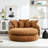 Oversized Oval Upholstered Bean Bag Sofa-1029485810