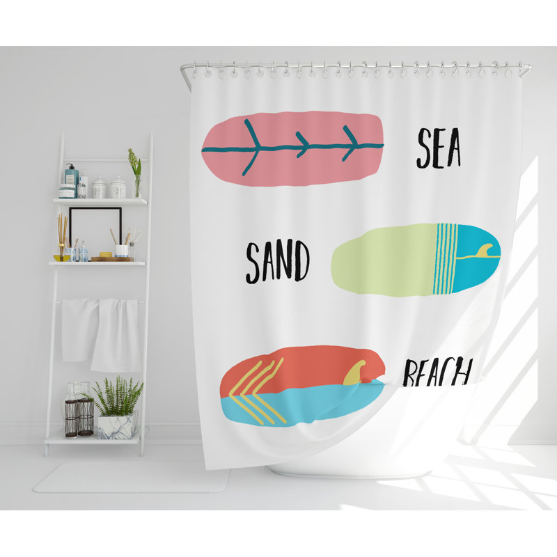 Martha Polyester Shower Curtain, 168cm H x 168cm W