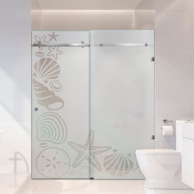 64 In W x 80 In H Double Sliding Glass Shower Doors