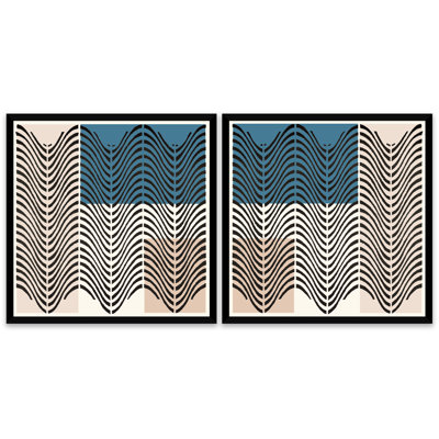 Colorblock Waves Print by Bespoke By Baker