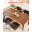 Table de salle à manger rectangulaire 71 pouces brun, matériau et surface stratifiée, support de 300 lb, idéal pour les salles de réunion