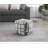 Square Pouf Ottoman – Jacquard Fabric, Non-Slip Bottom – Modern Footstool/Bean Bag Chair