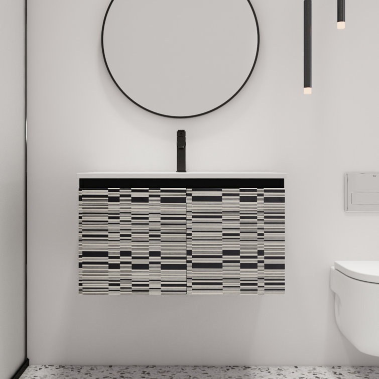 Meuble-lavabo simple 30 po avec comptoir en céramique Chandlor