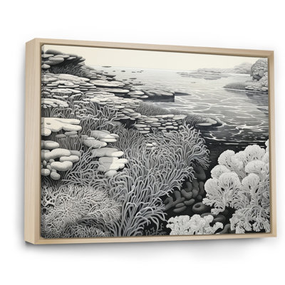 Scènes marines grises sur toile