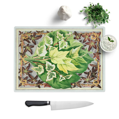 Glass Ivy Leaves by Shirley Hibberd Chopping Board