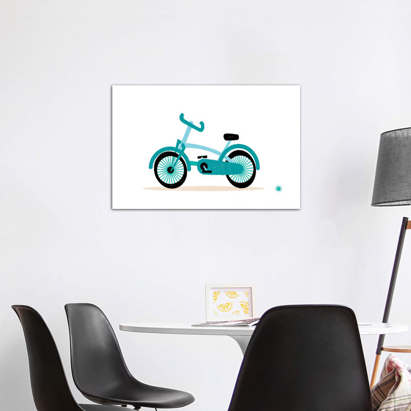 Vélo - imprimé, Pas de tapis, Toile tendue, H 32 po x l 48 po x 1,5 po