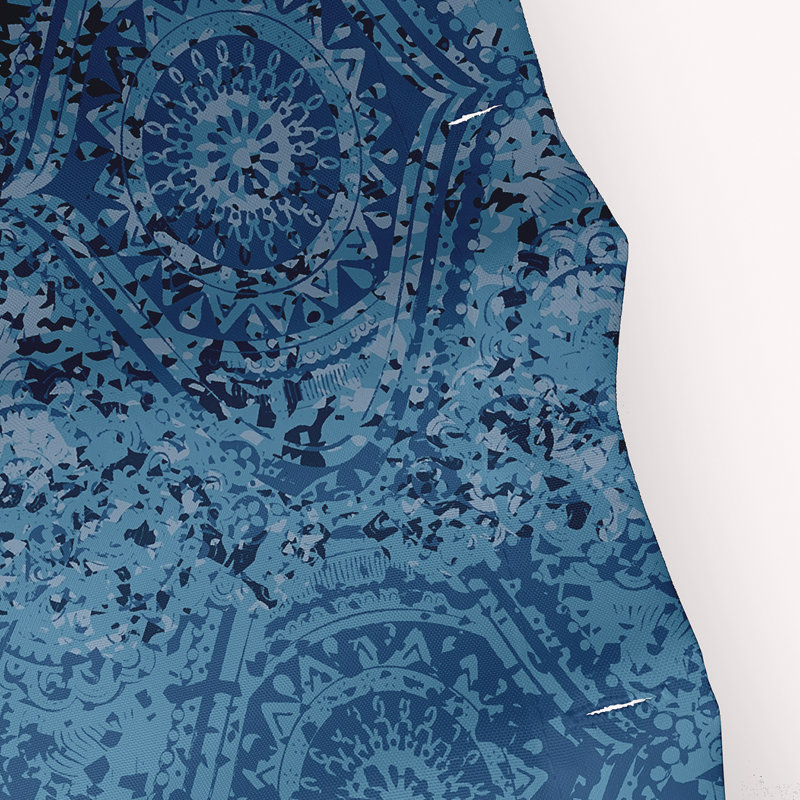 Harrel Abstract Shower Curtain, Blue
