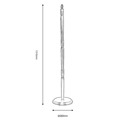 Brazeal 131.5cm Traditional Floor Lamp