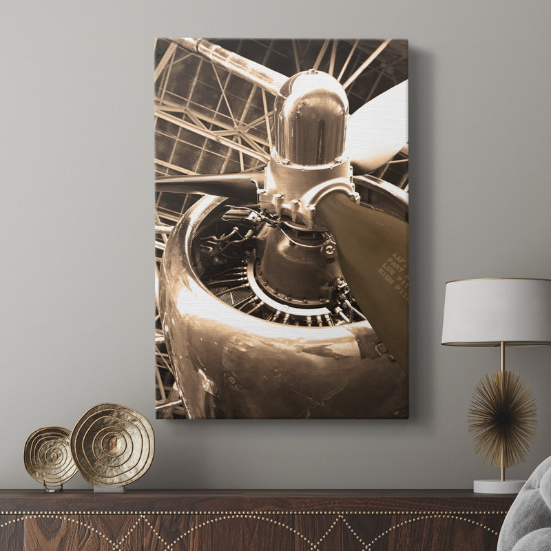 Avion DC 4 - galerie Cavas sur mesure, H 27 po x l 18 po