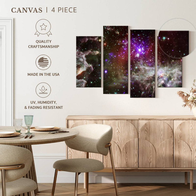 Dazzling Pacman Nebula, 48" H x 75" W