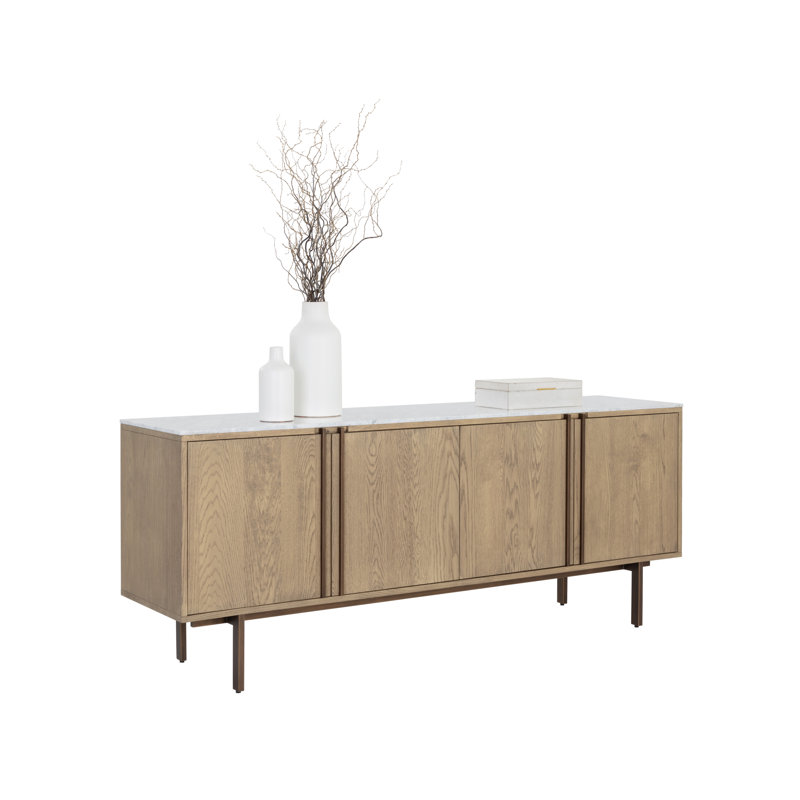 Briar 78.75'' W Sideboard, Brown/White
