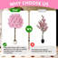 Arbre de fleurs de cerisier artificiel réaliste - arbre en fleurs rose en soie rose 5 pi / 6 pi avec poteau en bois naturel et pot de fleurs décoratif - parfait pour la maison, le bureau, l'intérieur et l'extérieur