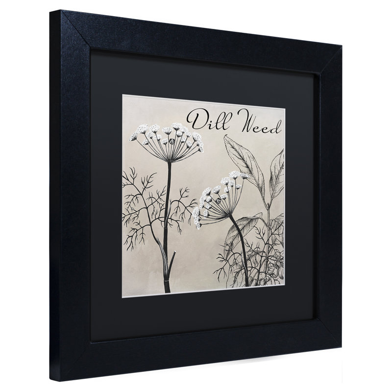 «Flowering Herbs III» par Jadaya, impression encadrée, H 11 po x l 14 po x P 0,5 po, Noir