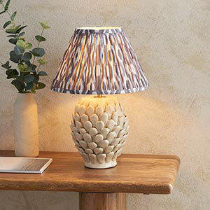 Layered Leaf Table Lamp, Pearl Grey