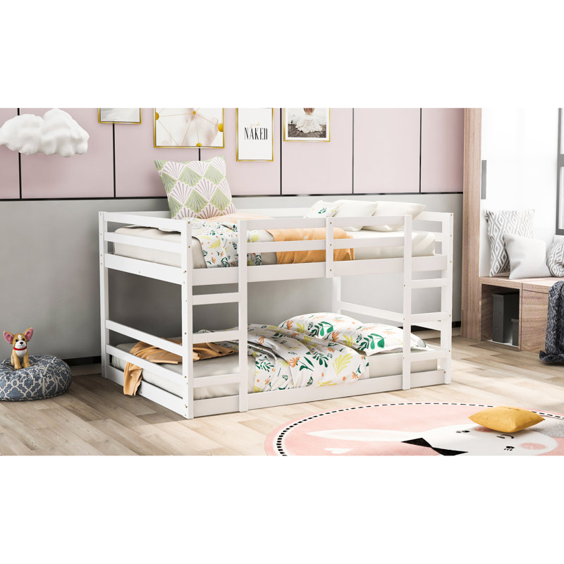 White Laddered Full Over Bunk Bed - Built With Solid Construction In Constructed Quality Materials For Lasting Beauty, White