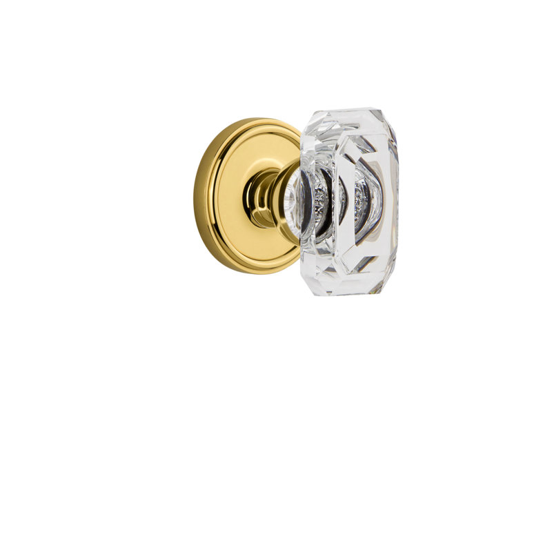 Double porte-boutons en cristal Grandeur Georgetown Rosette, Laiton poli