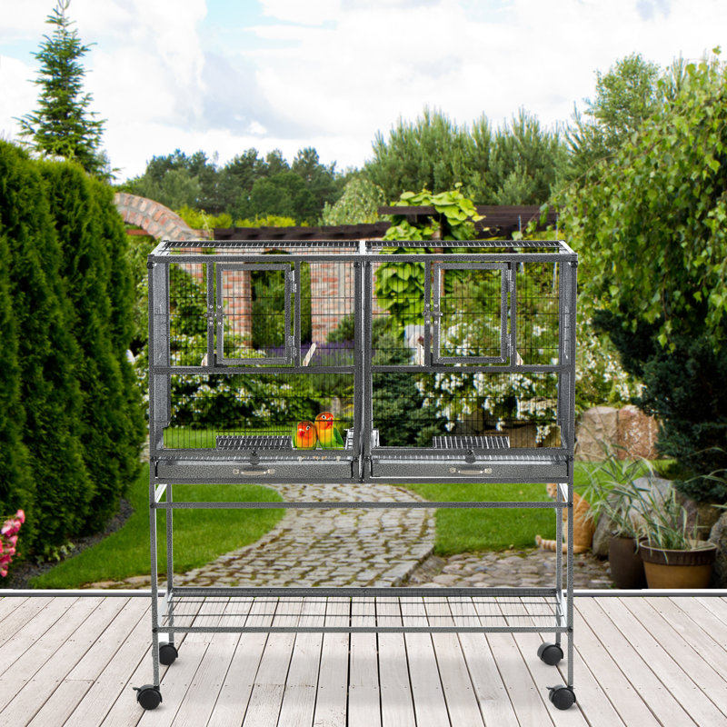 Cage à oiseau 40,25 po avec roues