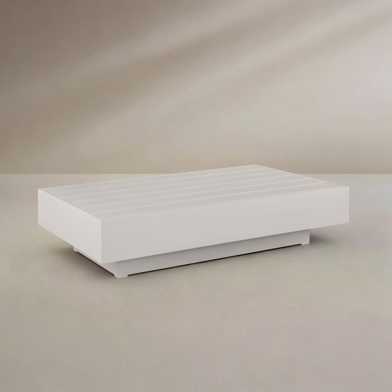 Table basse d'extérieur en aluminium Oslo, Cream Beige