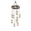 Luminaire suspendu en cascade 9 lumières 56 "de large 56" Asbury