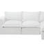 Canapé modulaire rembourré en osier 4 pièces avec repose-pieds amovible 4 pièces - entièrement comprimé, aucun assemblage requis-1828800487