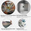 Paysage d'hiver avec des cerfs - horloge murale traditionnelle-60327702